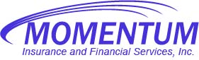 Momentum Insurance Logo in Blue